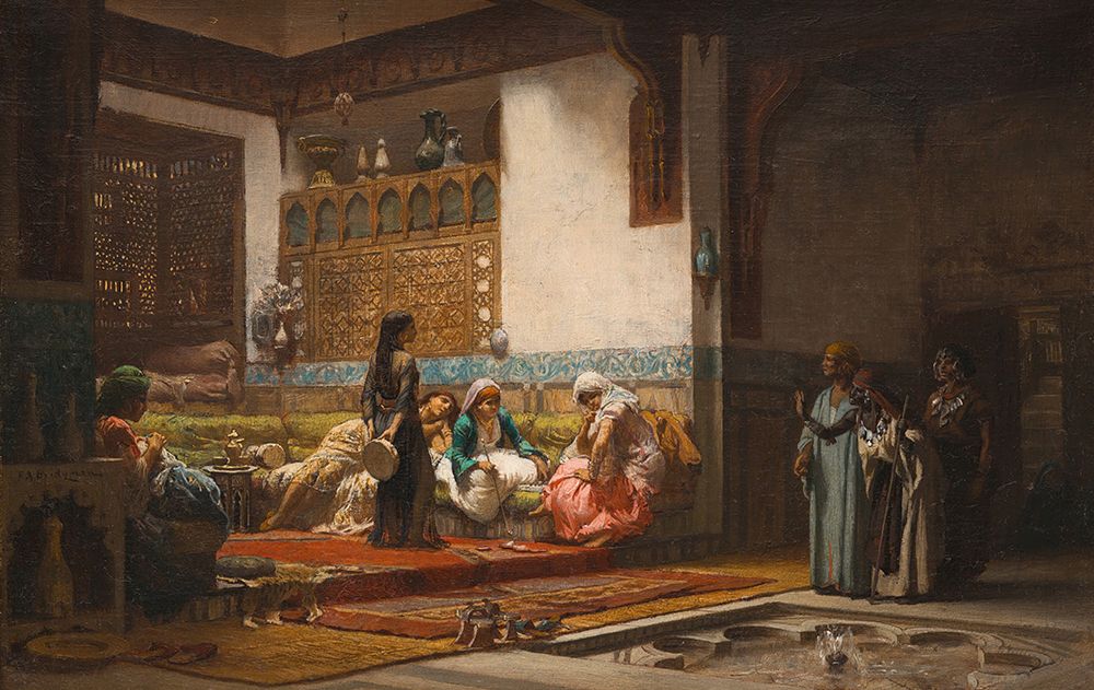 Moorish Interior 1875 art print by Frederick Arthur Bridgman for $57.95 CAD