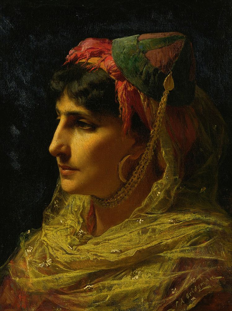 Portrait Of A Woman art print by Frederick Arthur Bridgman for $57.95 CAD