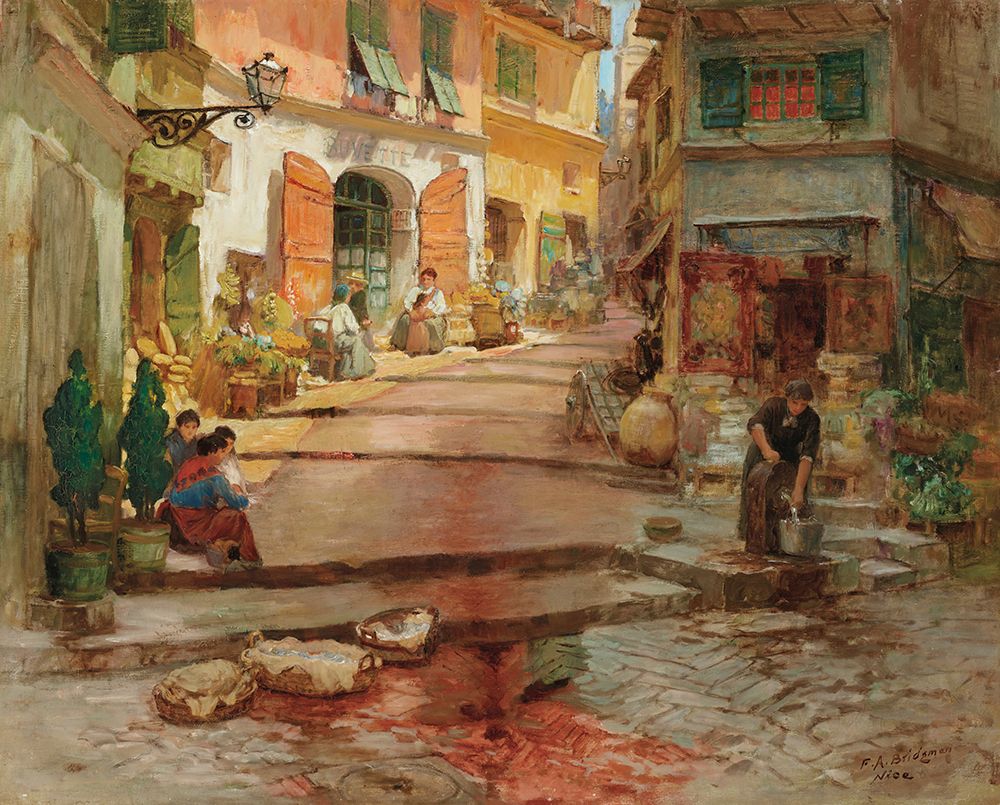 Rue Droite, in old Nice art print by Frederick Arthur Bridgman for $57.95 CAD