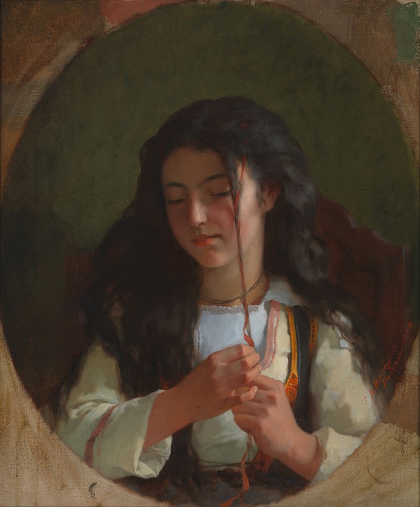 Study of a Young Girl, Pont Aven 1869 art print by Frederick Arthur Bridgman for $57.95 CAD