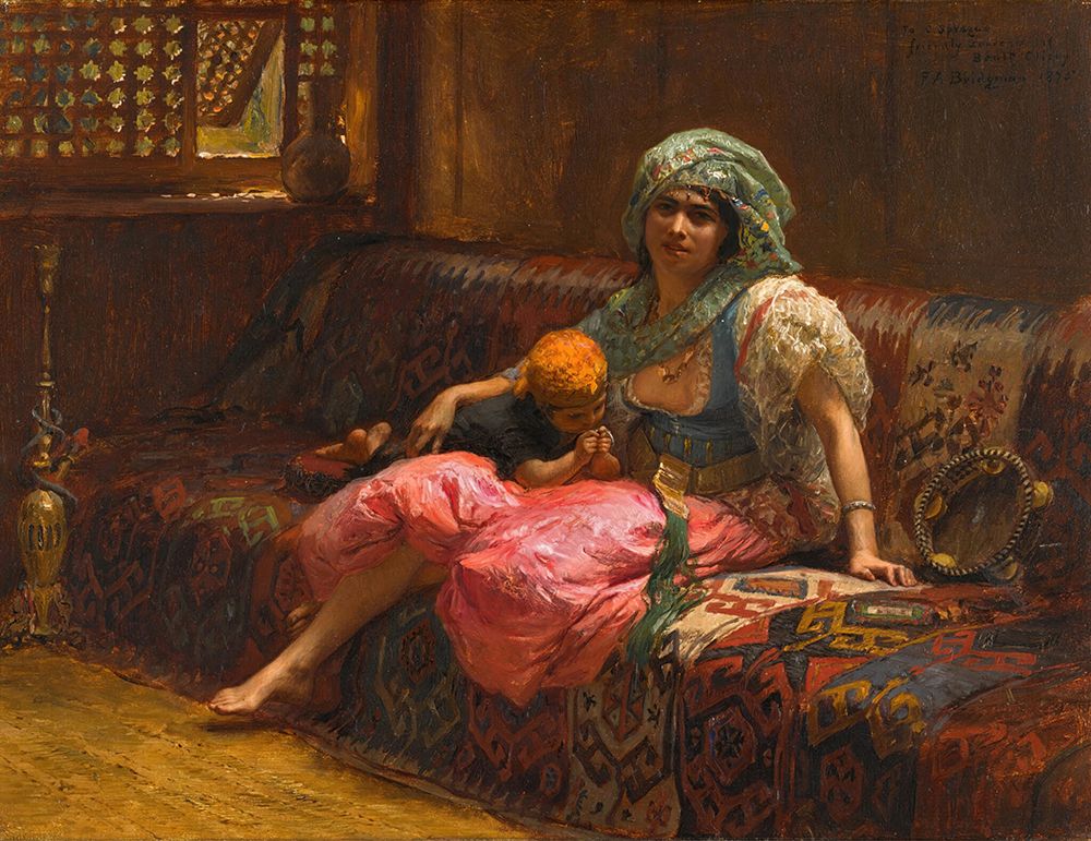 Tender Moments 1875 art print by Frederick Arthur Bridgman for $57.95 CAD