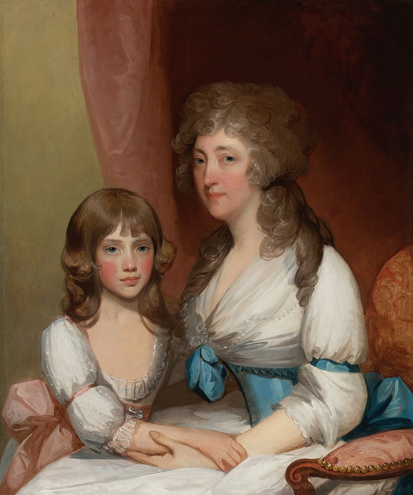 Portrait of Mrs. Samuel Dick And Her Daughter 1790 art print by Gilbert Stuart for $57.95 CAD