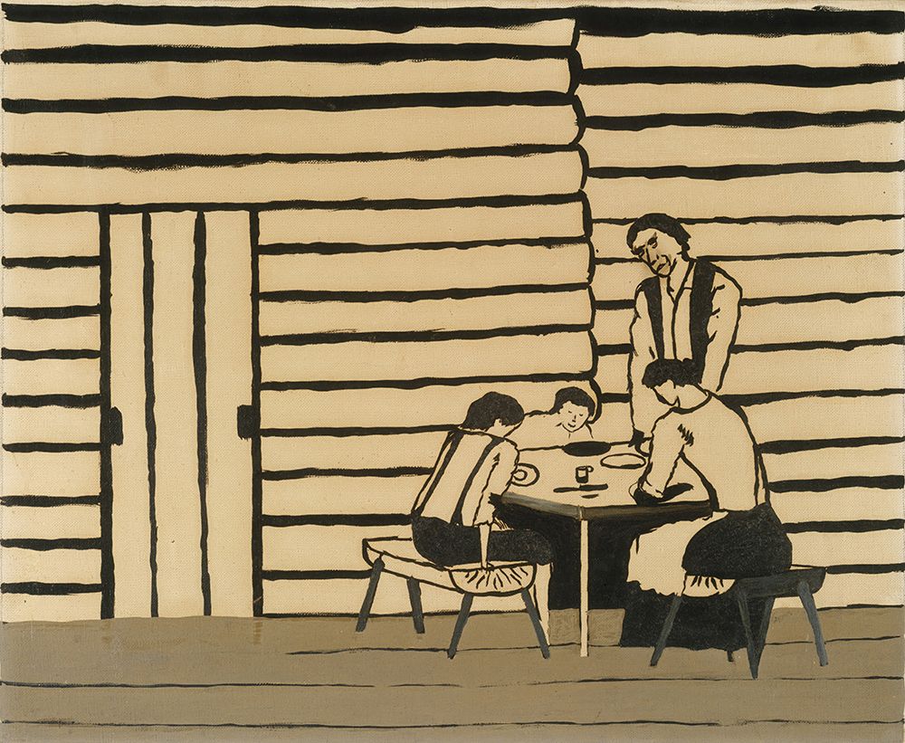 Family Supper, Saying Grace 1946 art print by Horace Pippin for $57.95 CAD