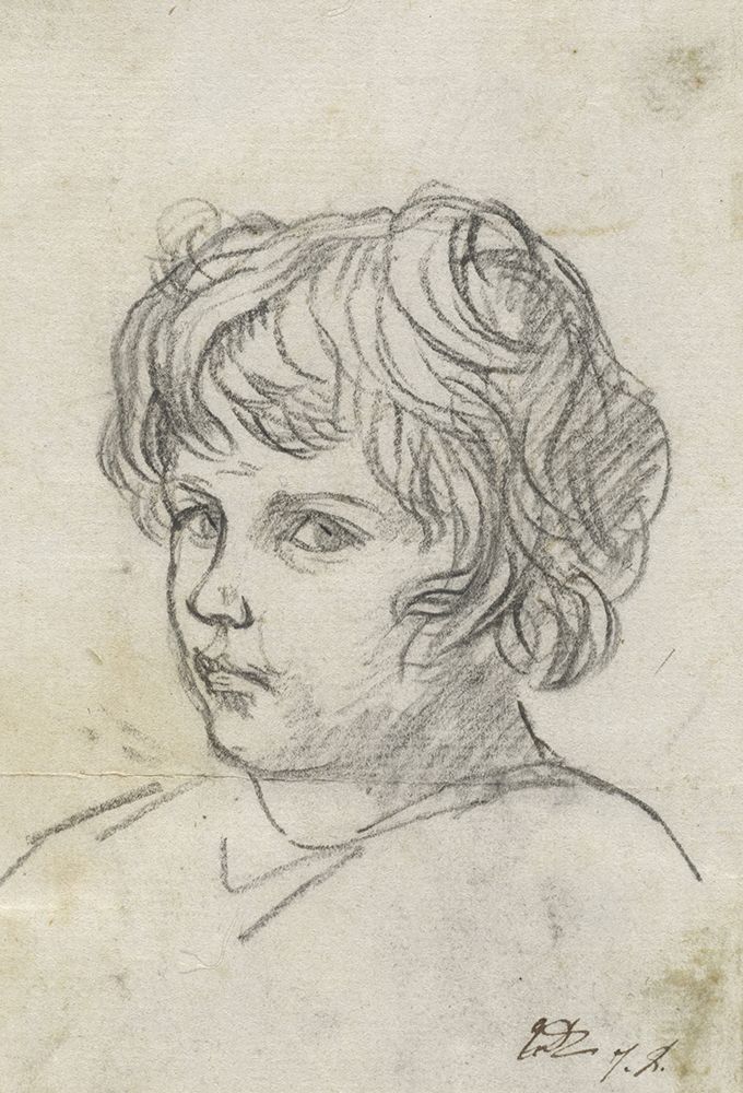 Head of a Boy circa 1775 art print by Jacques-Louis David for $57.95 CAD