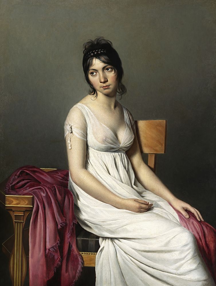 Portrait of a Young Woman in White circa 1798 art print by Jacques-Louis David for $57.95 CAD