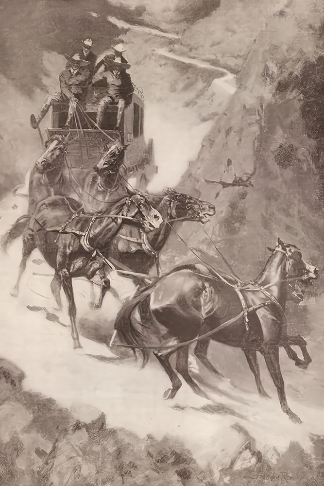 Amateur Rocky Mountain stage driving 1905 art print by Frederic Remington for $57.95 CAD