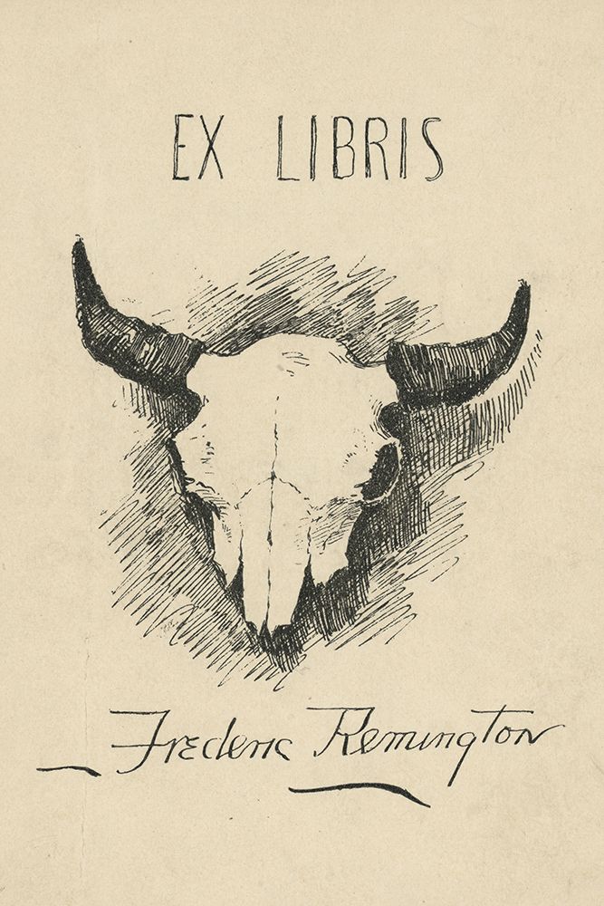 Bookplate of Frederic Remington 1880 art print by Frederic Remington for $57.95 CAD