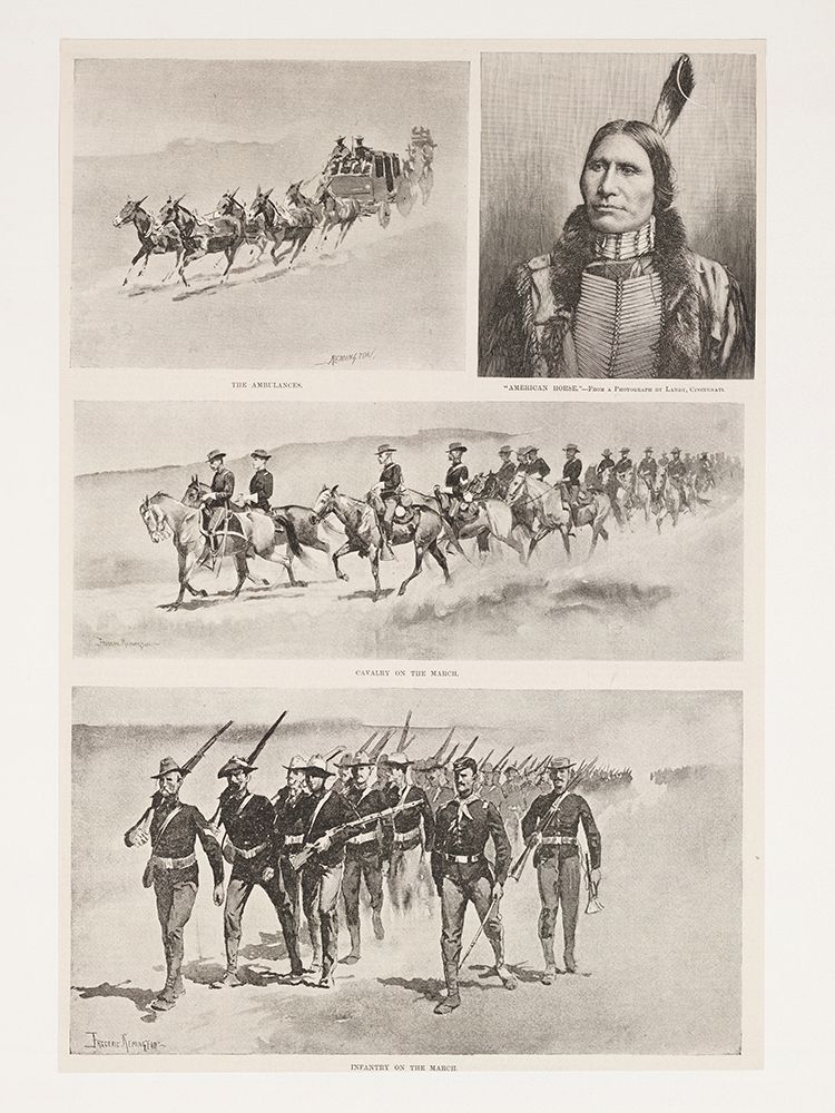 Concentrating troops on the northern Indian agencies 1890 art print by Frederic Remington for $57.95 CAD