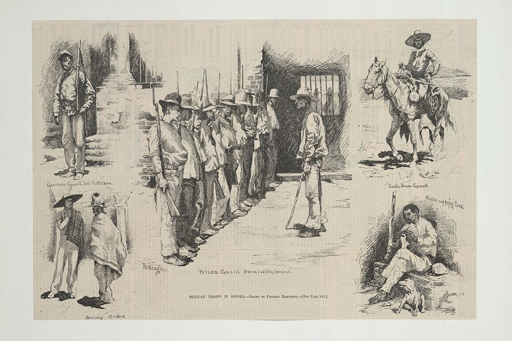 Mexican troops in Sonora 1886 art print by Frederic Remington for $57.95 CAD