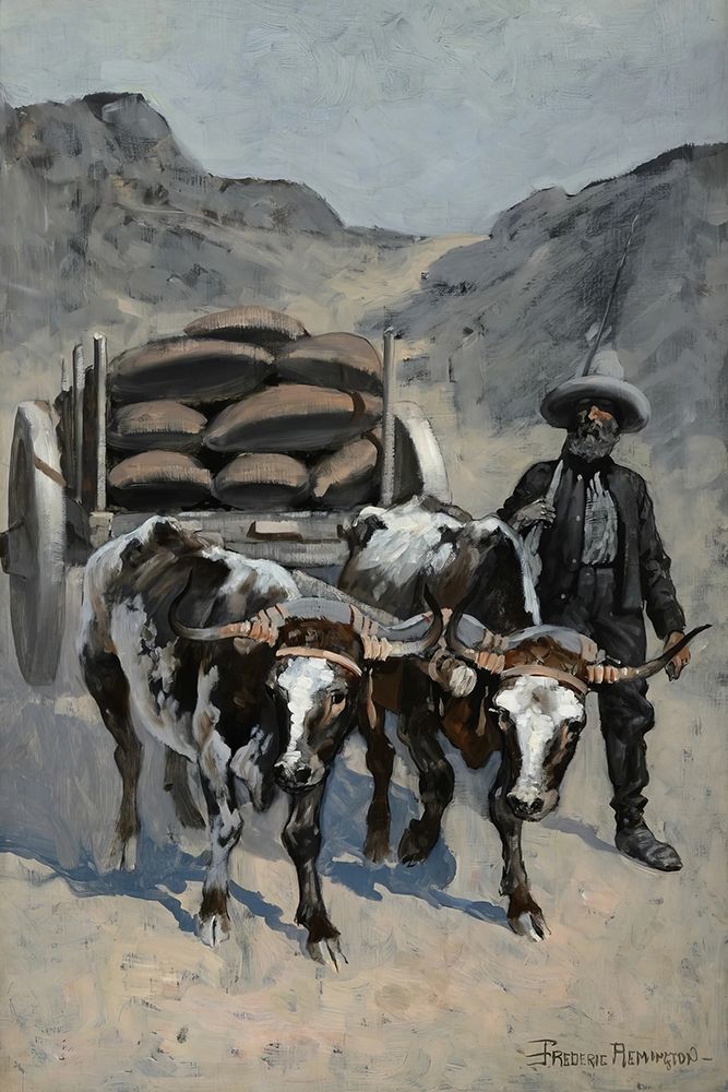 Ox cart traiguen ca 1890 art print by Frederic Remington for $57.95 CAD