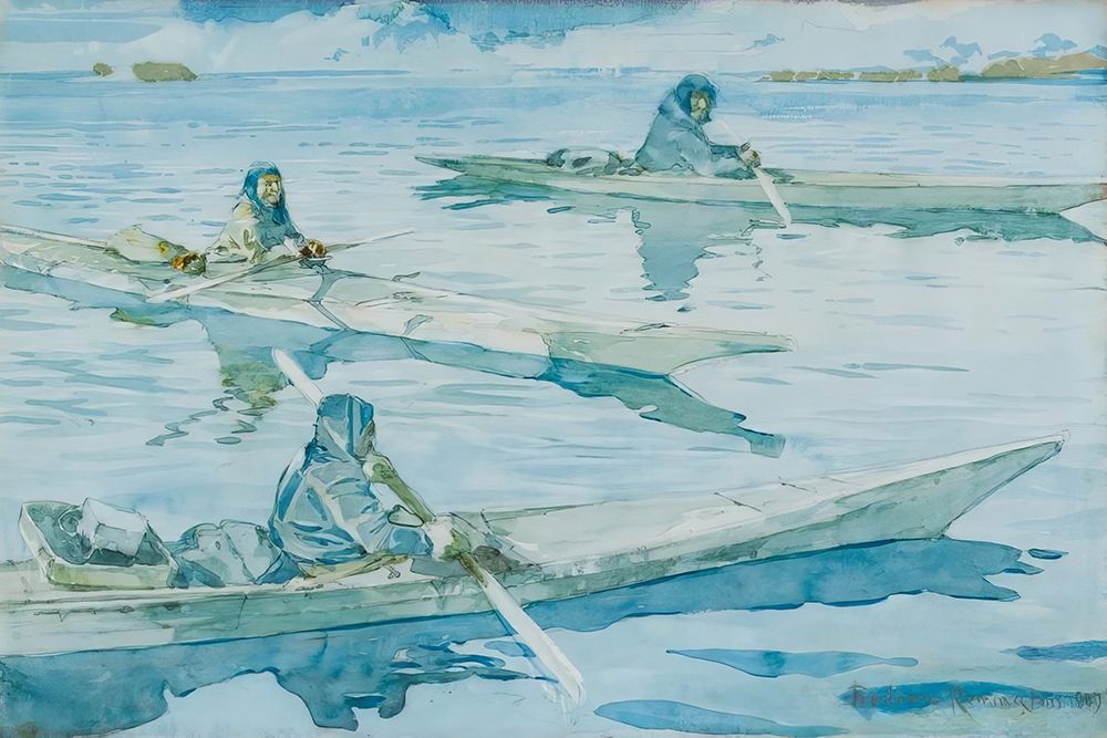 Quebec Inuit, 1889 art print by Frederic Remington for $57.95 CAD