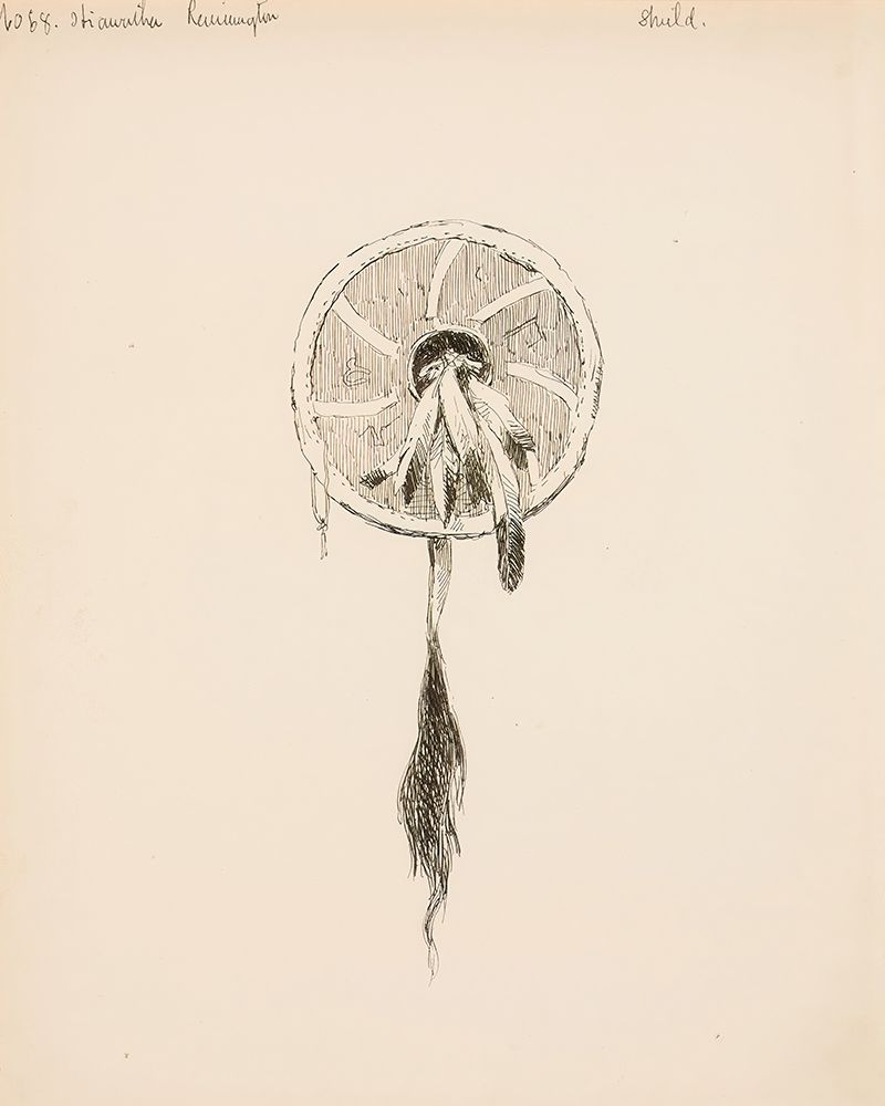 Shield, illustration for The Song of Hiawatha 1889 art print by Frederic Remington for $57.95 CAD