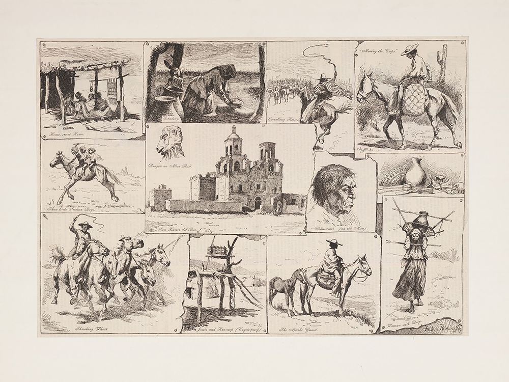 Sketches among the Papagos of San Xavier 1887 art print by Frederic Remington for $57.95 CAD