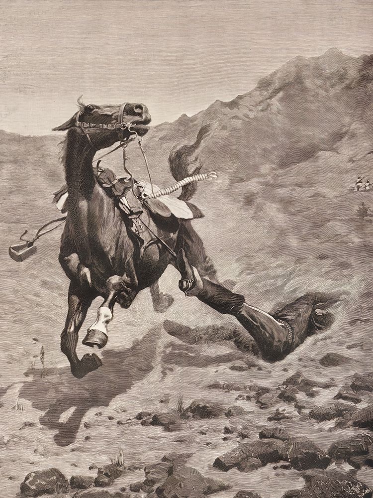 The ambushed picket 1889 art print by Frederic Remington for $57.95 CAD