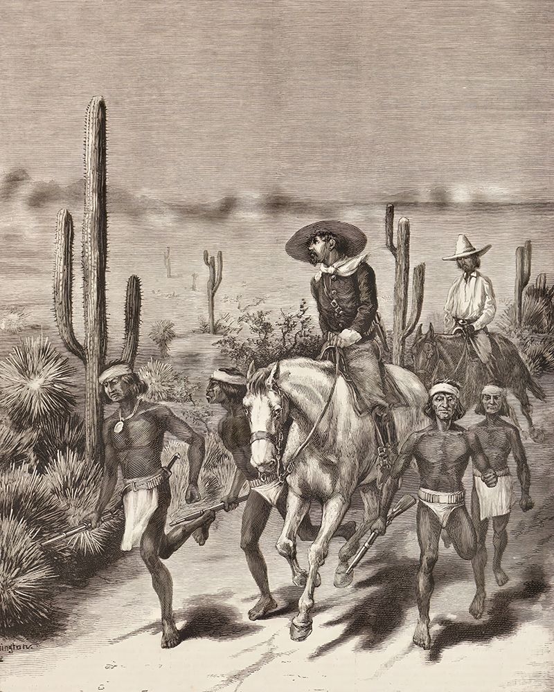 The Apache War Indian scouts on Geronimos trail 1886 art print by Frederic Remington for $57.95 CAD