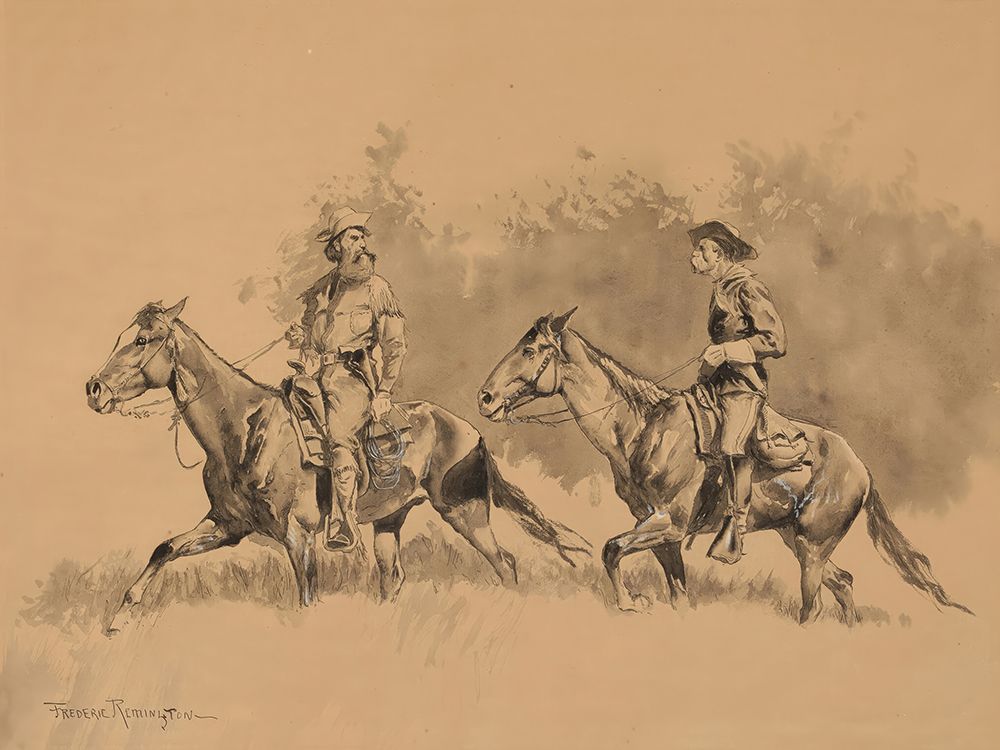 The Couriers 1890 art print by Frederic Remington for $57.95 CAD