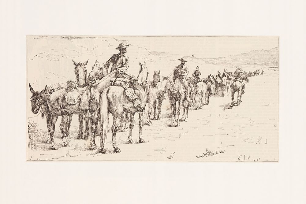 The fourth trooper 1886 art print by Frederic Remington for $57.95 CAD