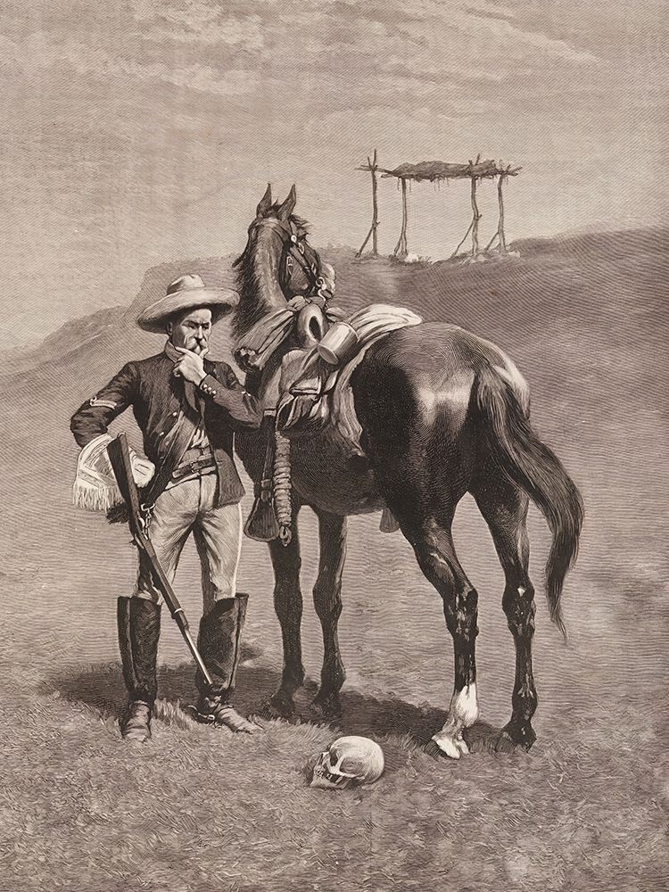 The frontier troopers thanatopsis 1889 art print by Frederic Remington for $57.95 CAD