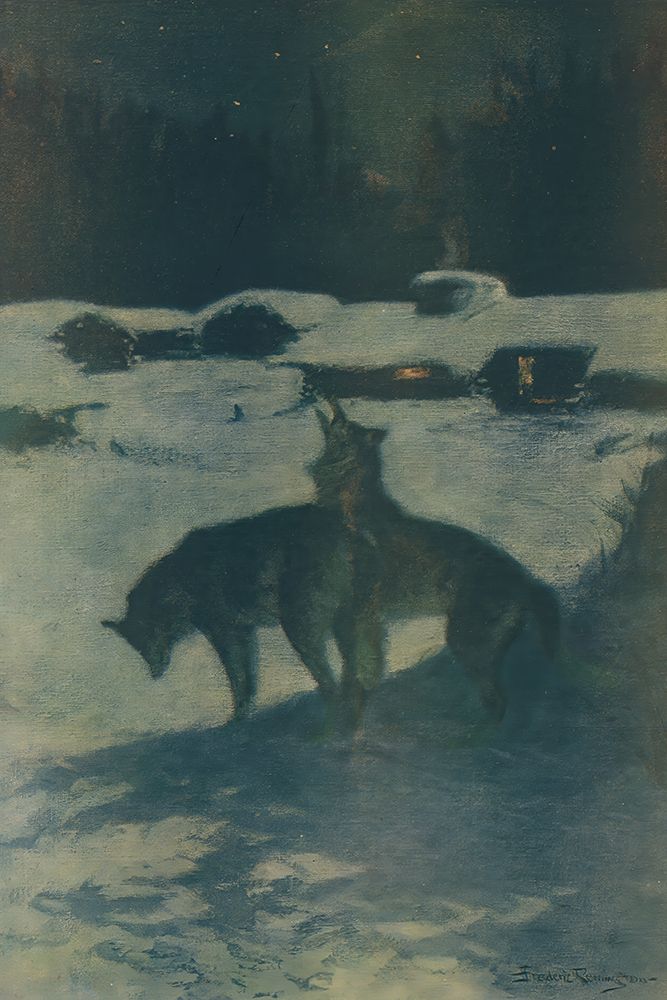 The lumber camp at night 1906 art print by Frederic Remington for $57.95 CAD