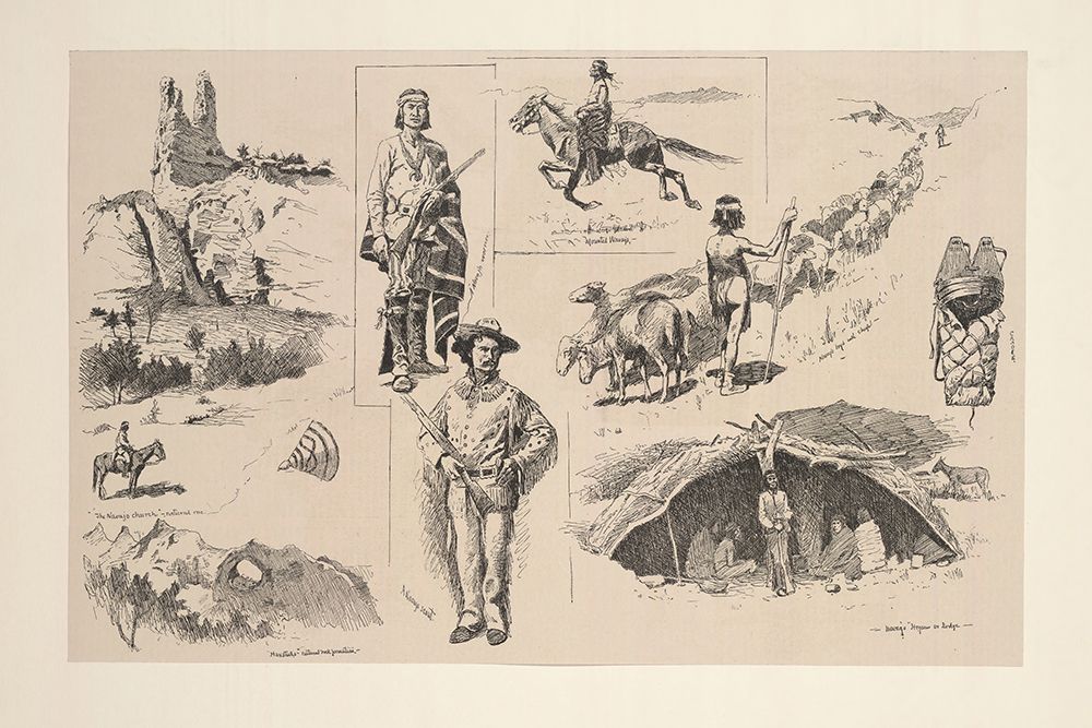 The Navajo Indians 1890 art print by Frederic Remington for $57.95 CAD