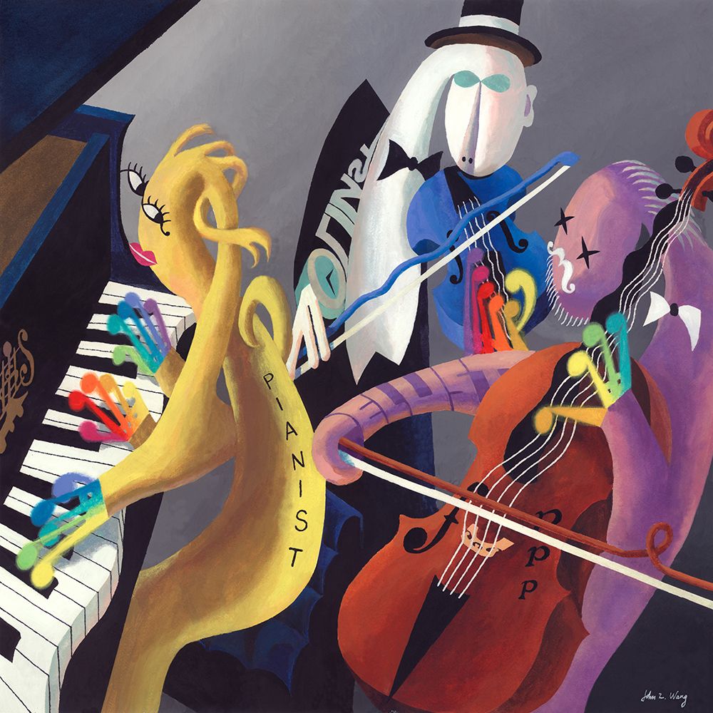 Magic Trio Musicians art print by John Z. Wang for $57.95 CAD