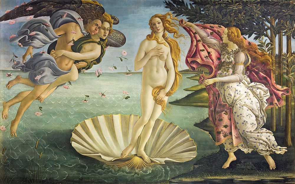 Birth Of Venus 1485 art print by Sandro Botticelli for $57.95 CAD