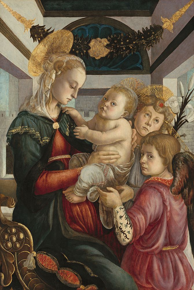 Madonna and Child with Angels ca 1465 art print by Sandro Botticelli for $57.95 CAD