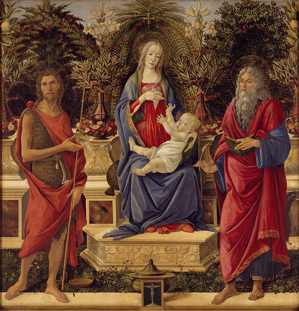 Madonna and Child with both Saints John ca 1484 art print by Sandro Botticelli for $57.95 CAD