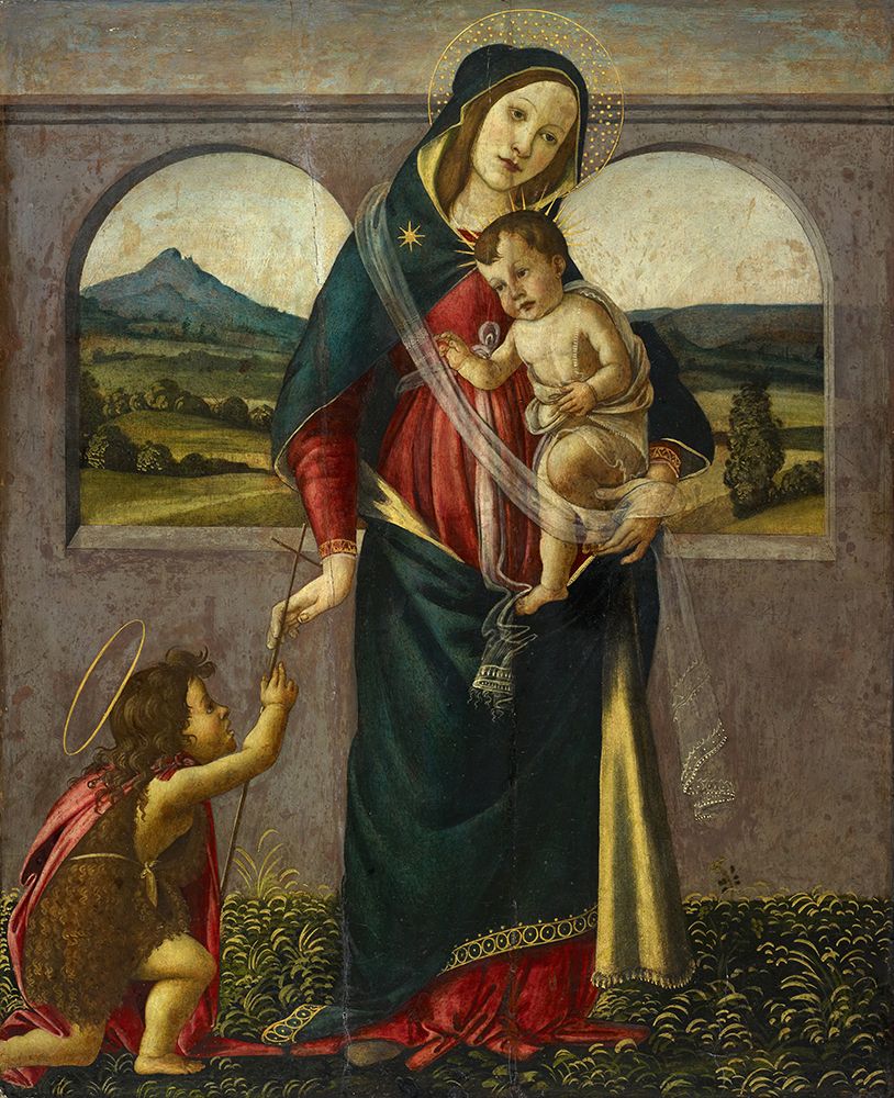Madonna and Child with the Infant Saint John the Baptist art print by Sandro Botticelli for $57.95 CAD
