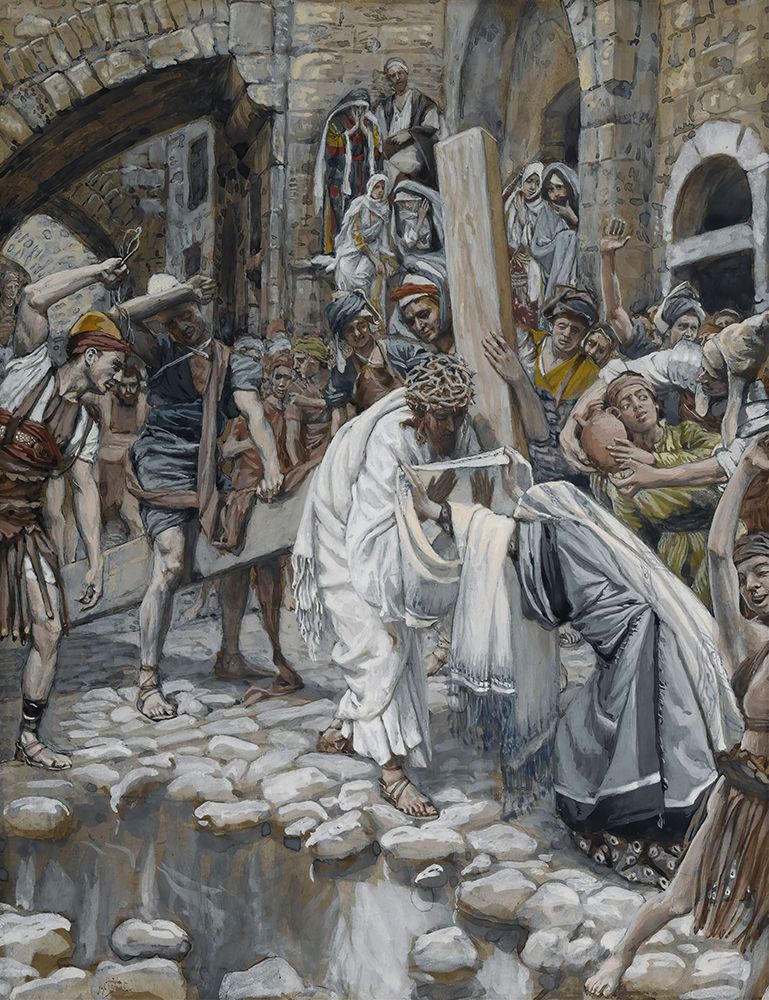 A Holy Woman Wipes the Face of Jesus art print by James Tissot for $57.95 CAD