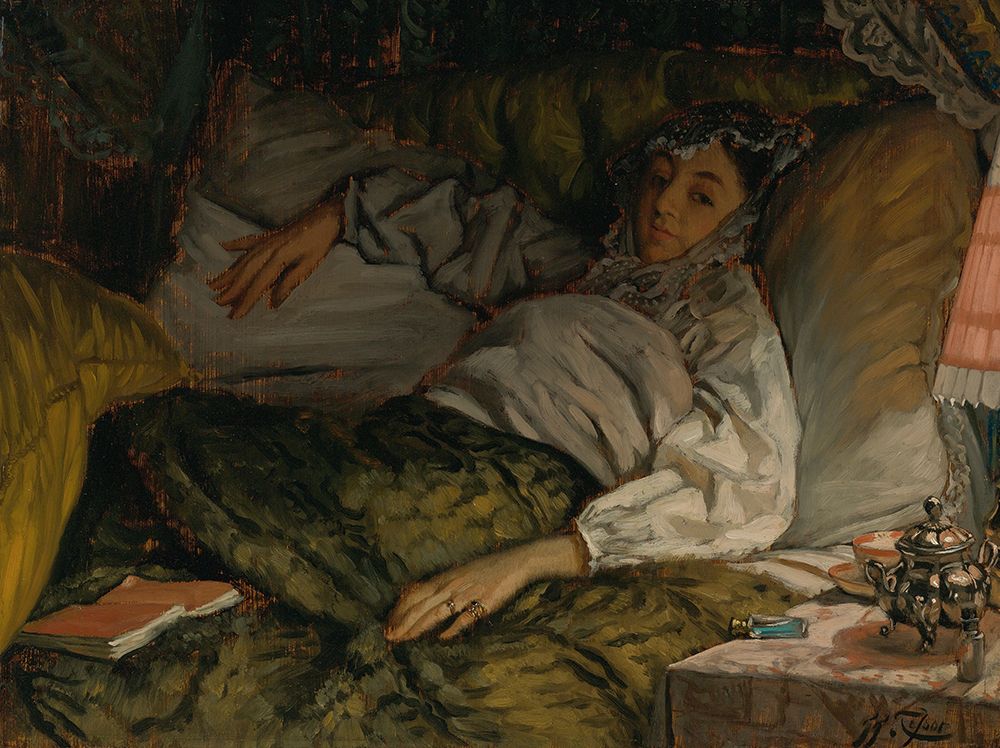 A Reclining Lady art print by James Tissot for $57.95 CAD