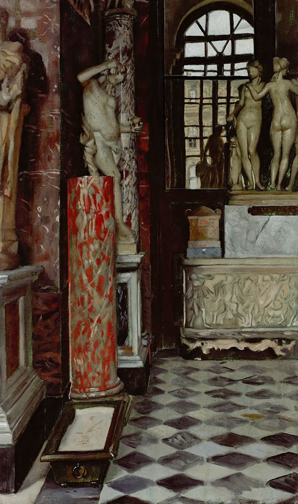 A View of a Room of Greek, Roman and Etruscan Antiquities, Salle no. 9 in the Louvre art print by James Tissot for $57.95 CAD