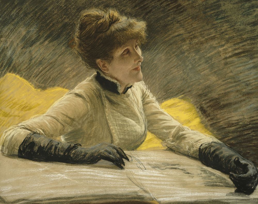 Admiring a Portfolio art print by James Tissot for $57.95 CAD