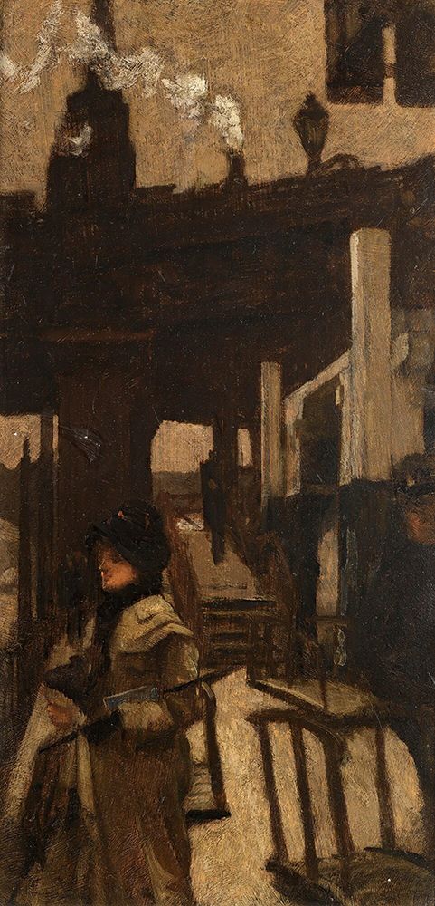 At the Gare de lEst art print by James Tissot for $57.95 CAD