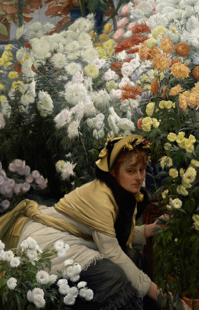 Chrysanthemums ca 1874 art print by James Tissot for $57.95 CAD