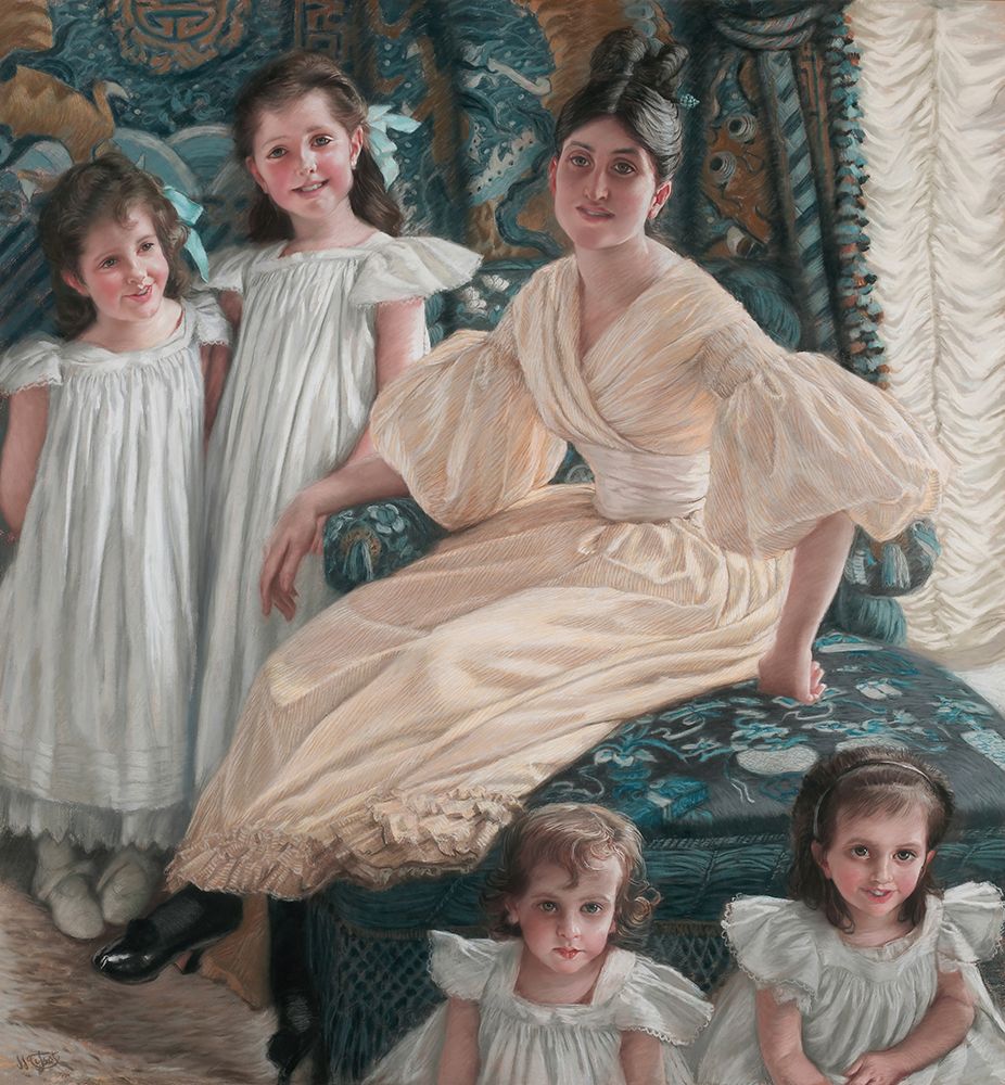 Comtesse dYanville and Her Four Children ca 1895 art print by James Tissot for $57.95 CAD