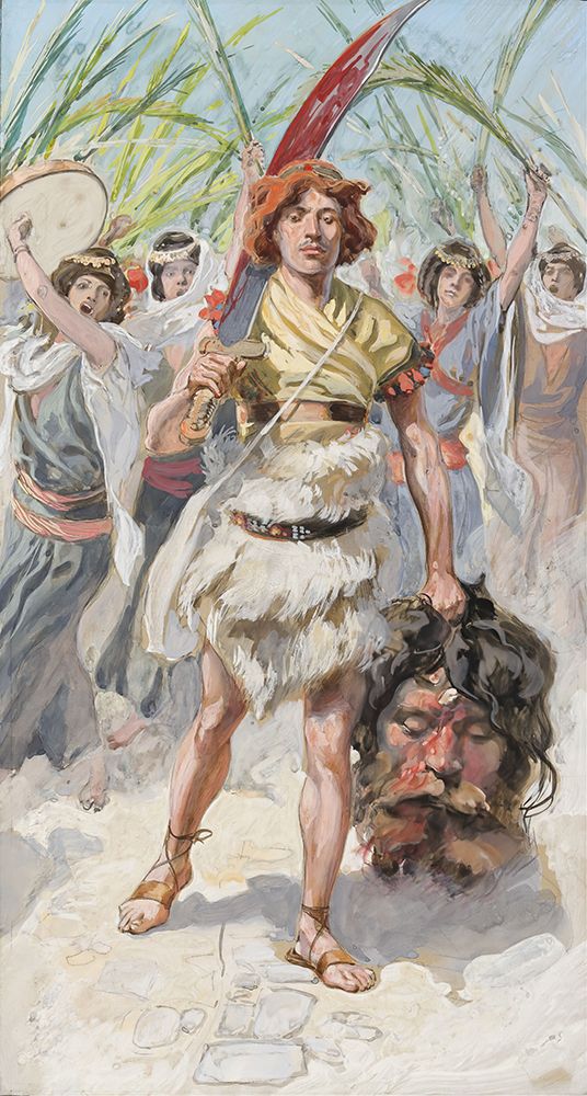 David Takes the Head of Goliath to Jerusalem art print by James Tissot for $57.95 CAD