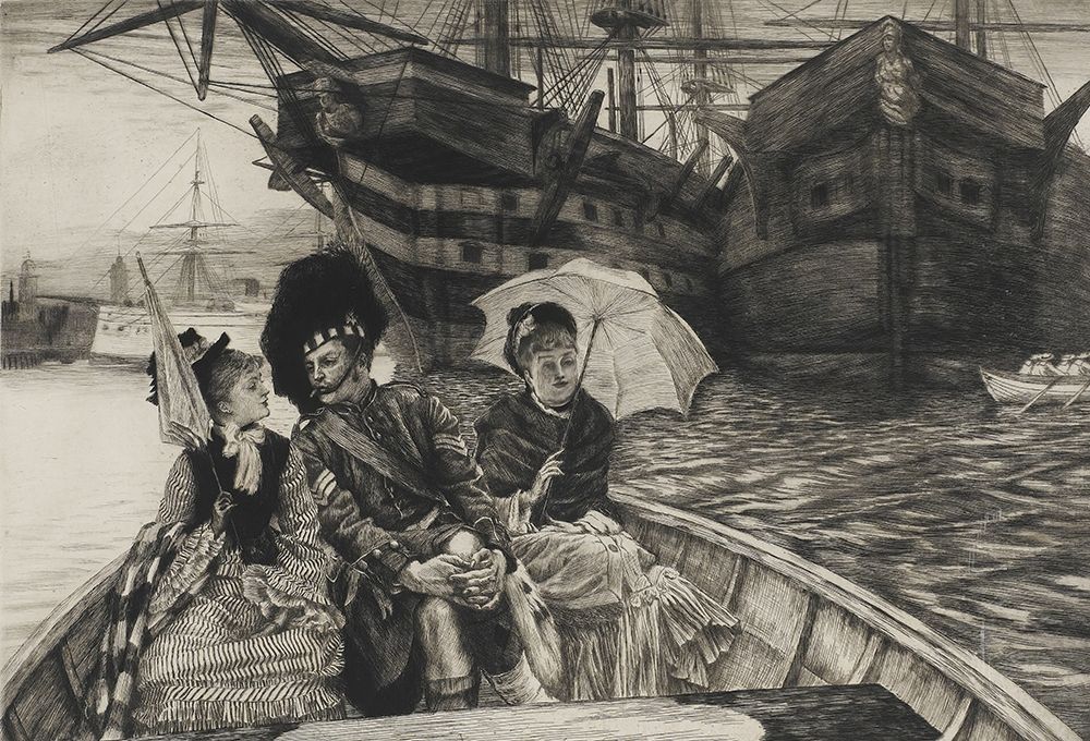 Entre les Deux Mon Coeur Balance 1877 BW art print by James Tissot for $57.95 CAD