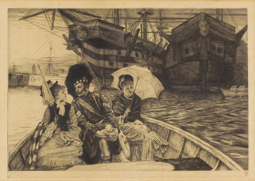 Entre les Deux Mon Coeur Balance 1877 art print by James Tissot for $57.95 CAD