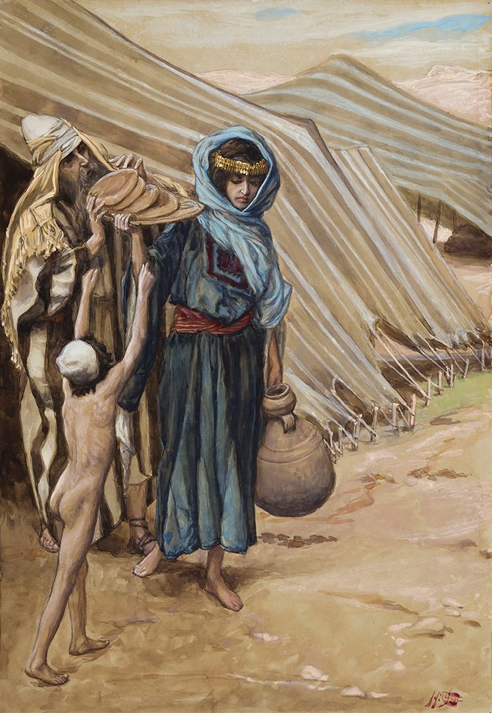 Hagar Departeth From Abraham art print by James Tissot for $57.95 CAD