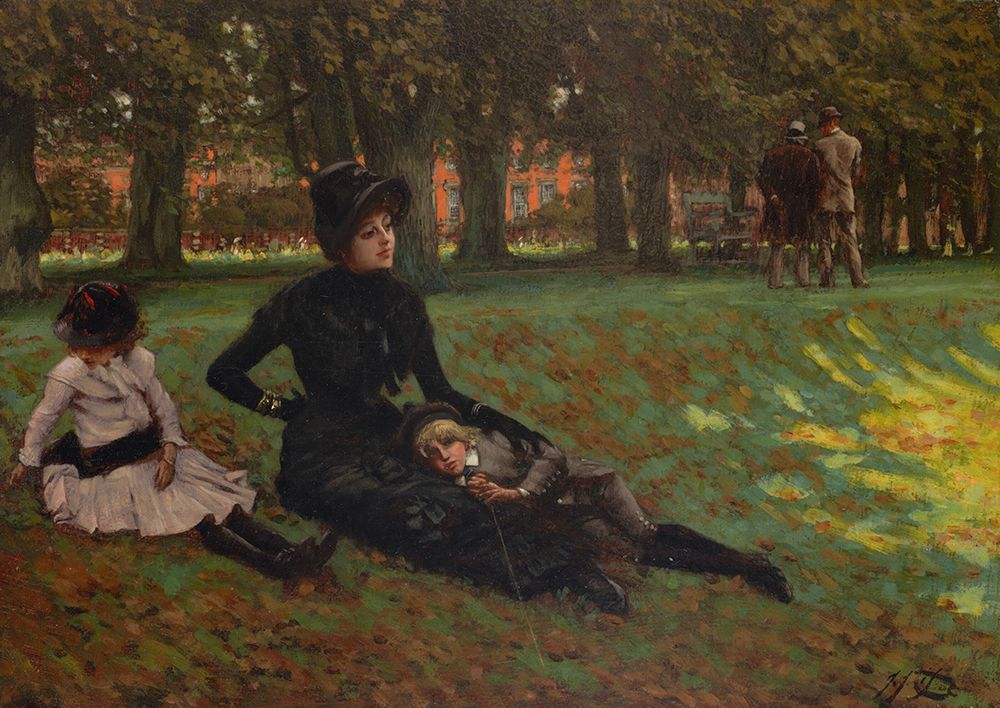 Hampton Court ca 1882 art print by James Tissot for $57.95 CAD