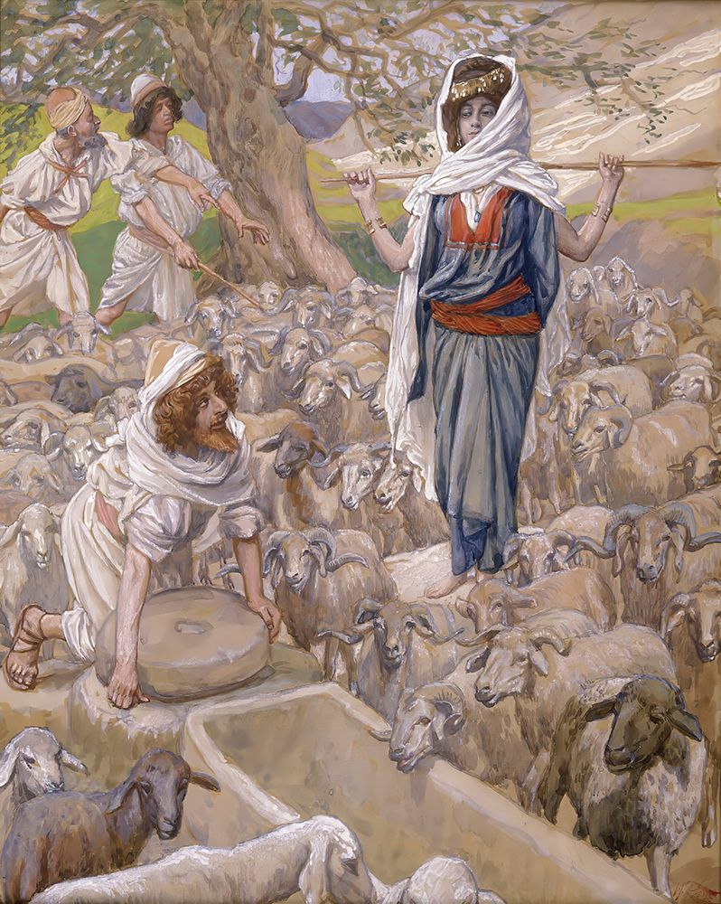 Jacob and Rachel at the Well art print by James Tissot for $57.95 CAD