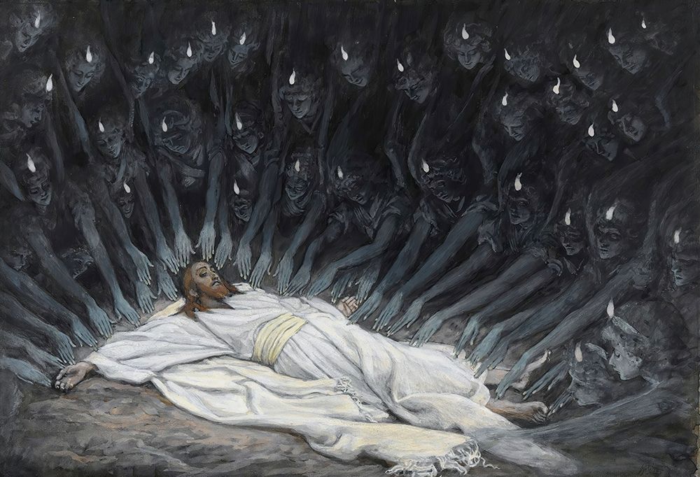 Jesus Ministered to by Angels art print by James Tissot for $57.95 CAD