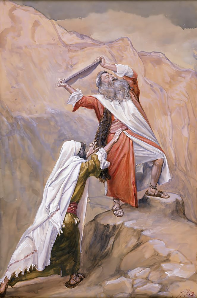 Moses Destroyeth the Tables of the Ten Commandments art print by James Tissot for $57.95 CAD