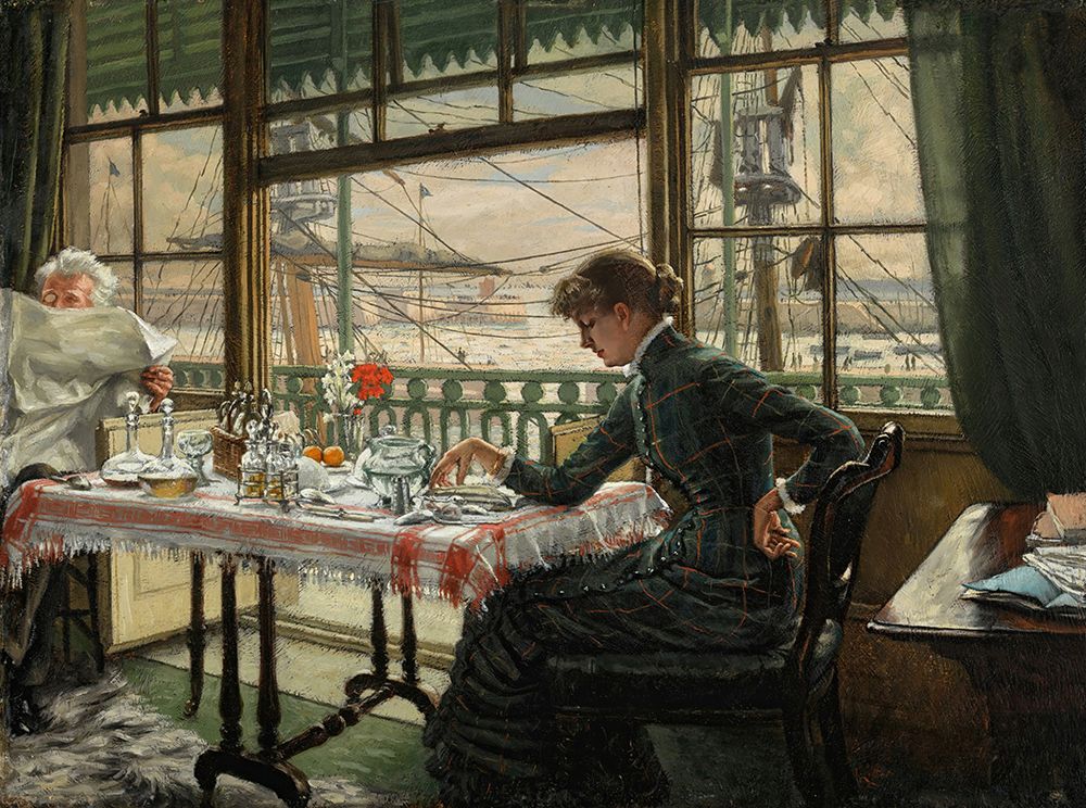 Room Overlooking the Harbour art print by James Tissot for $57.95 CAD