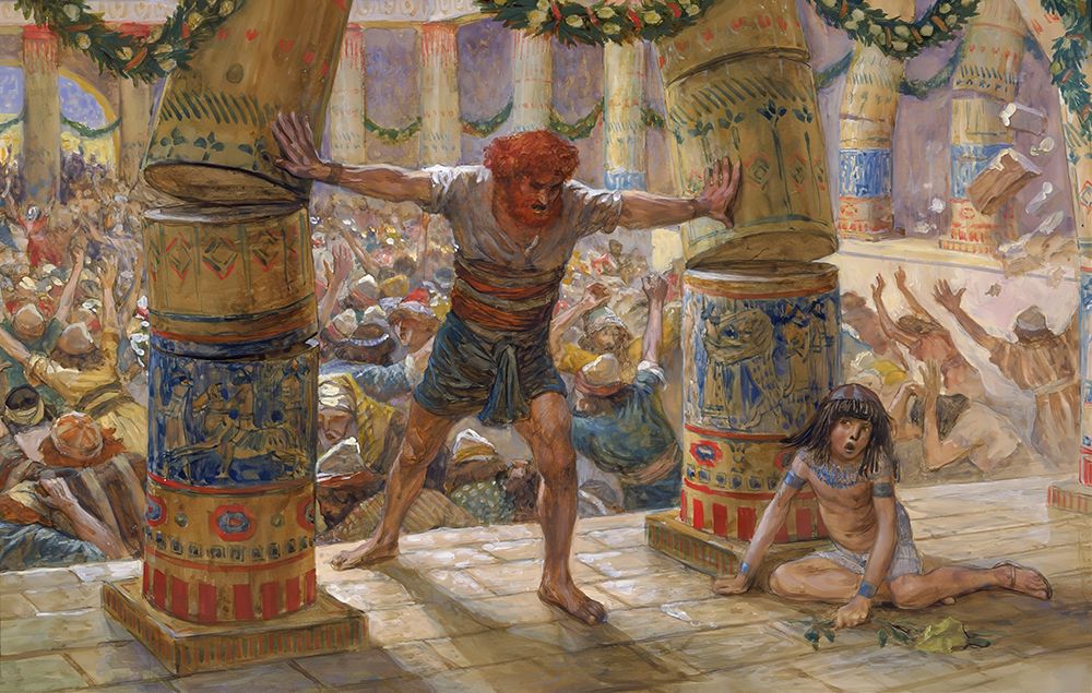 Samson Puts Down the Pillars art print by James Tissot for $57.95 CAD