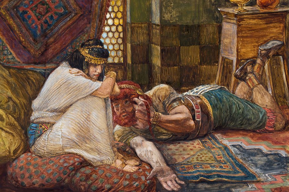 Samson Reveals His Secret to Delilah art print by James Tissot for $57.95 CAD