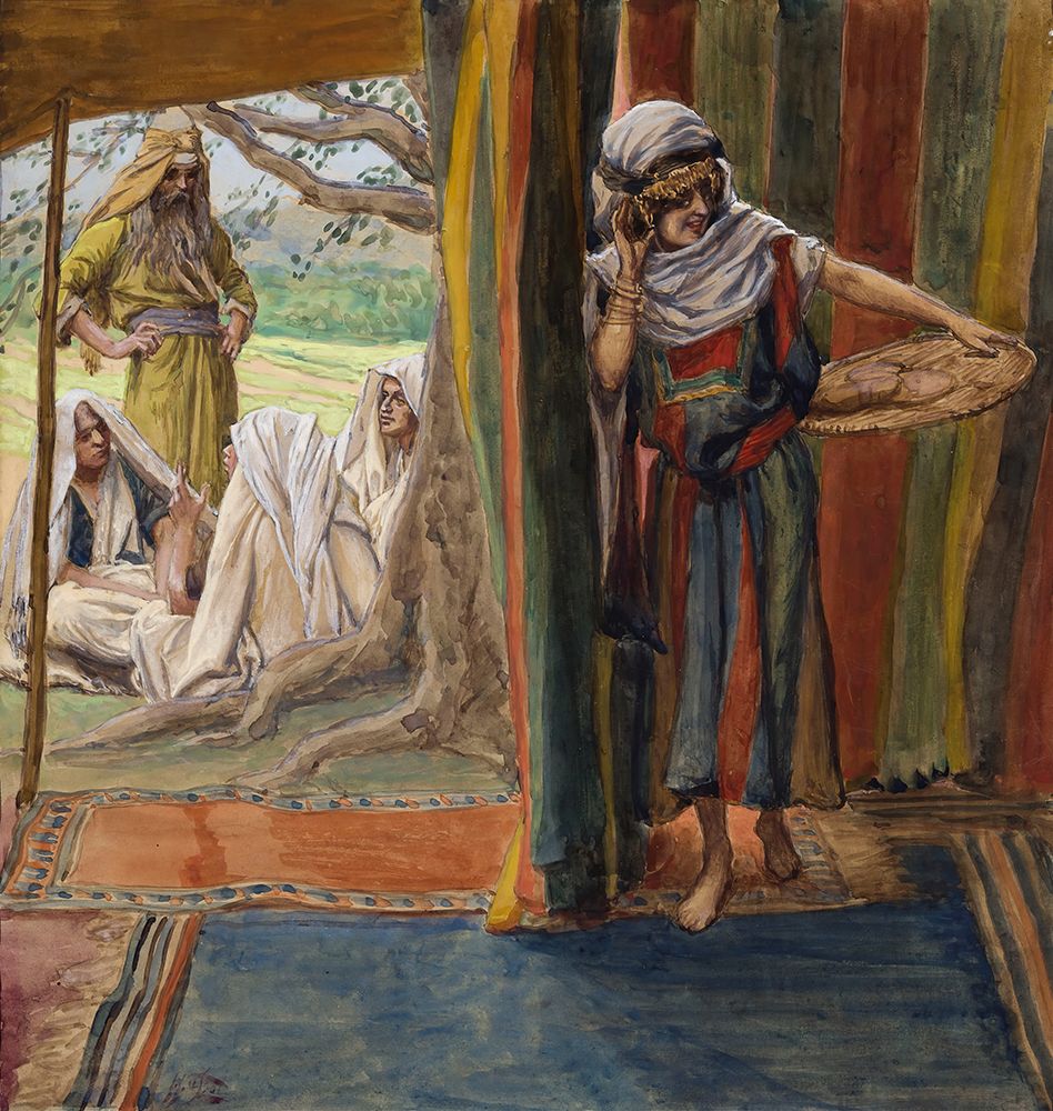 Sarah Hears and Laughs art print by James Tissot for $57.95 CAD