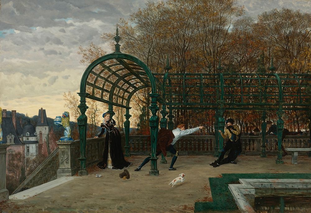 Tentative Denlevement, The Attempted Abduction 1865 art print by James Tissot for $57.95 CAD