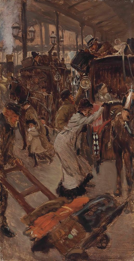 The Cab Road, Victoria Station 1895 art print by James Tissot for $57.95 CAD